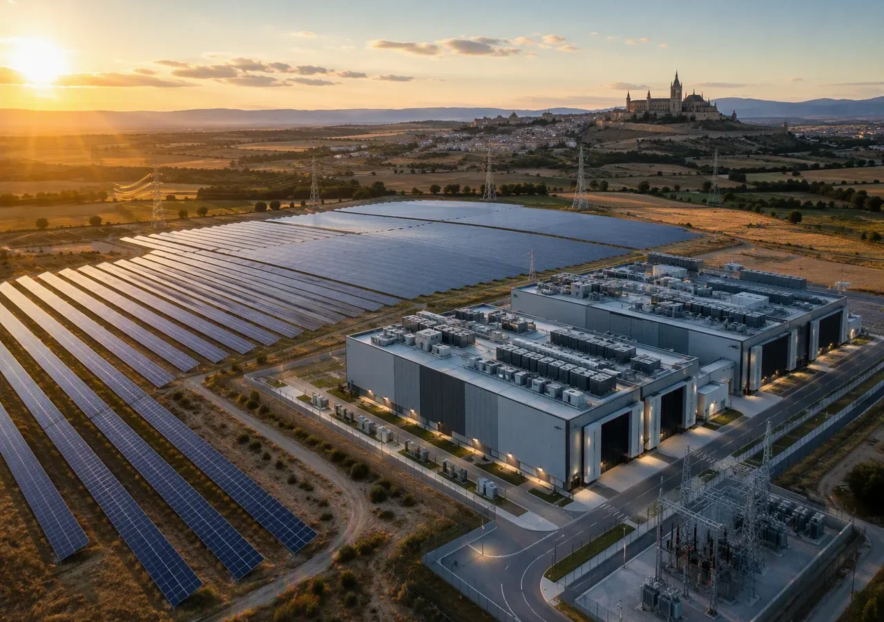 Acciona e IGNIS sellan una alianza para desarrollar un centro de datos alimentado con energía solar en Segovia