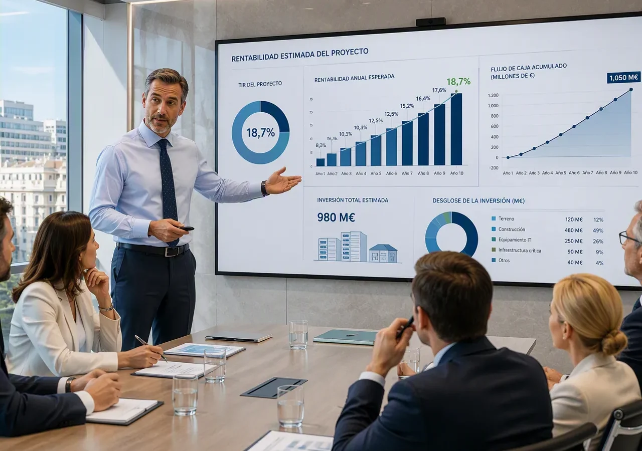 Ferrovial busca socios para su campus de centros de datos en Madrid
