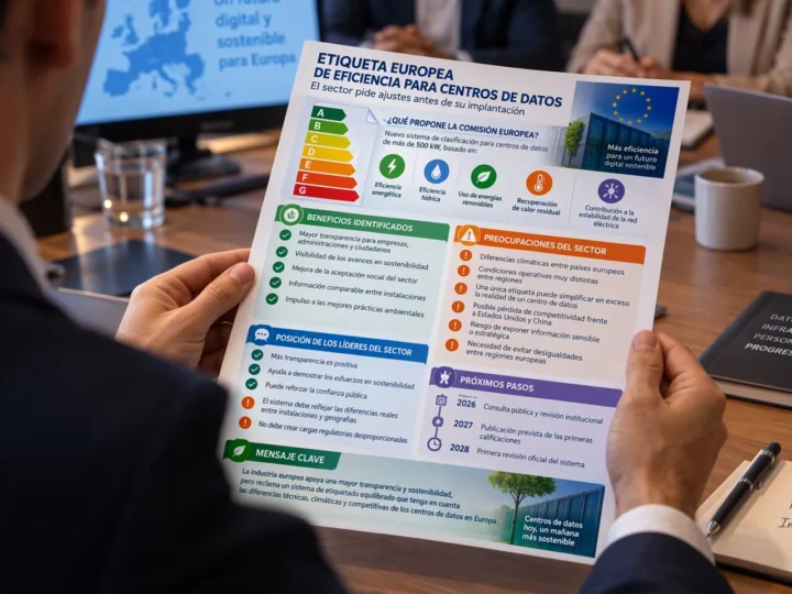 Europa impulsa una etiqueta de eficiencia para centros de datos mientras la industria pide un modelo más equilibrado